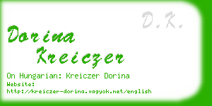 dorina kreiczer business card